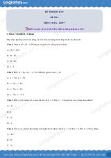 Đề thi giữa kì 2 Toán 7 - Đề số 2 - Kết nối tri thức